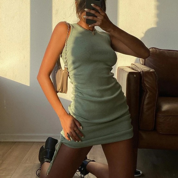 Lioness Military Minds Mini Dress in Sage - Size XS - Picture 3 of 9